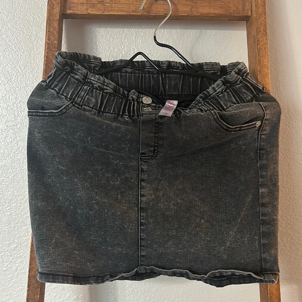 Black Denim Skirt